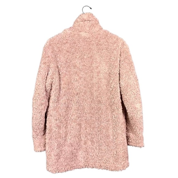 Aritzia WILFRED FREE Pink Teddy Coat Button Jacket Oversized Size Small - Picture 5 of 9